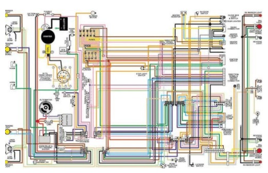 Color Wiring Diagram_Schematic 1974 Dodge D & W Series Trucks - Click Image to Close